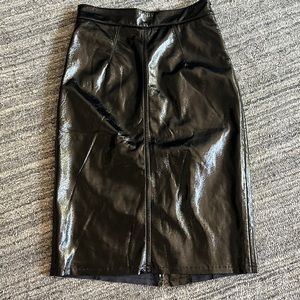 Fiorucci patent pencil skirt